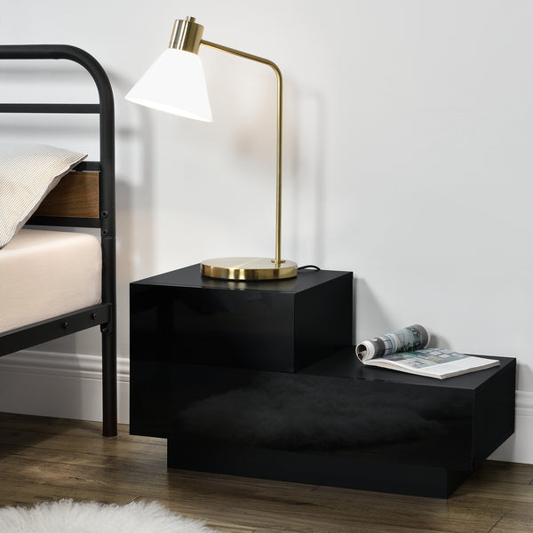 Design nachtkastje Sebokeng links met lades 38x70x35 cm - verschillende kleuren