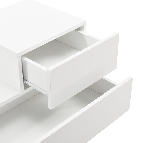 Design nachtkastje Sebokeng rechts met lades 38x70x35 cm - verschillende kleuren