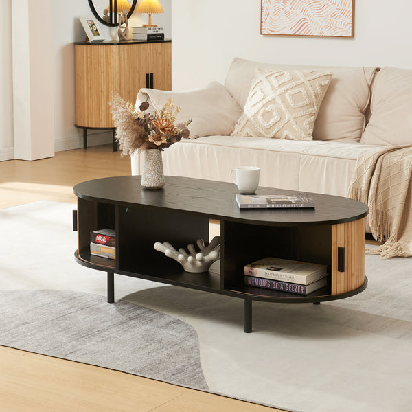 Table basse Tvedestrand 120 x 55 x 40 cm bambou [en.casa]