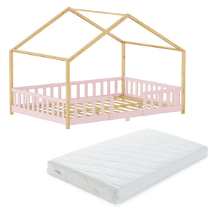 Kinderbed Treviolo met uitvalbeveiliging en matras [en.casa]