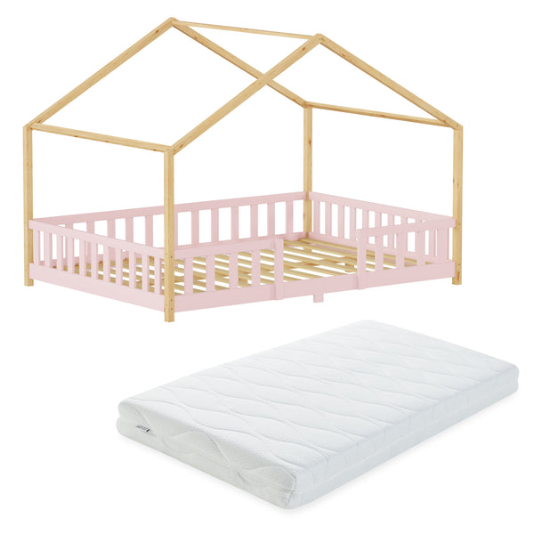Kinderbed Treviolo met uitvalbeveiliging en matras [en.casa]