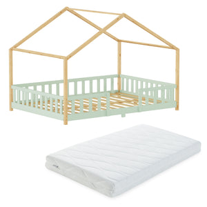 Kinderbed Treviolo met uitvalbeveiliging en matras [en.casa]