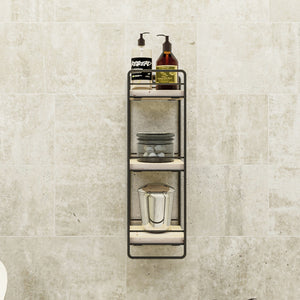 [en.casa] Badkamer organizer Pargas zwart en naturel - 3 varianten