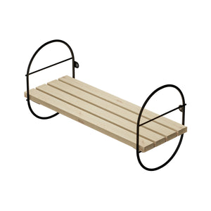 [en.casa] Wandrek Oulu met plank zwart en naturel - 2 varianten