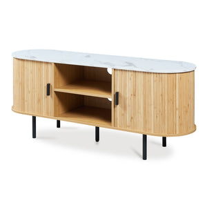 Meuble TV Tvedestrand bamboo 140 x 40 x 55 cm [en.casa]
