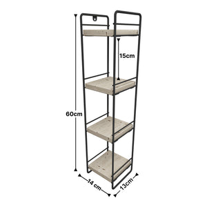 [en.casa] Badkamer organizer Pargas zwart en naturel - 3 varianten