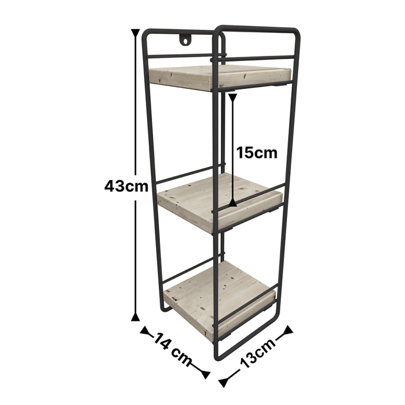 Maatschets [en.casa] Badkamer organizer Pargas zwart en naturel - 3 varianten
