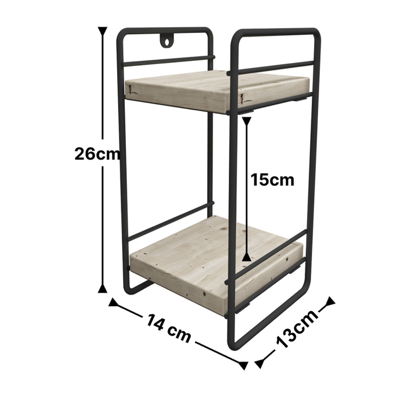 Maatschets [en.casa] Badkamer organizer Pargas zwart en naturel - 3 varianten