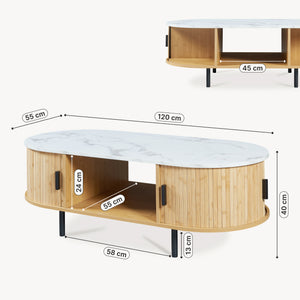 Salontafel Tvedestrand 120x55x40 cm [en.casa]