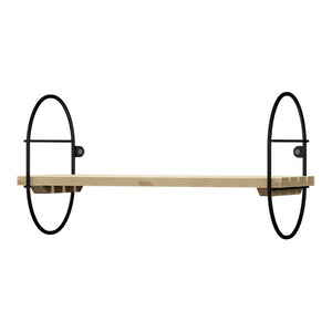 [en.casa] Wandrek Oulu met plank zwart en naturel - 2 varianten