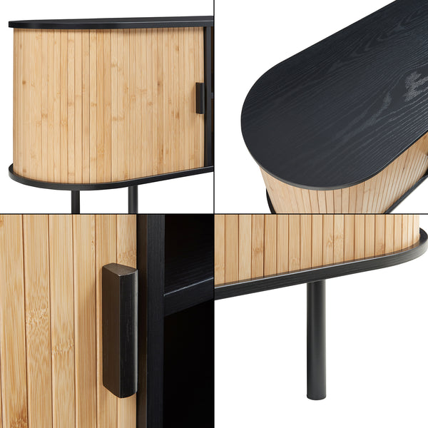 Meuble TV Tvedestrand bamboo 140 x 40 x 55 cm [en.casa]
