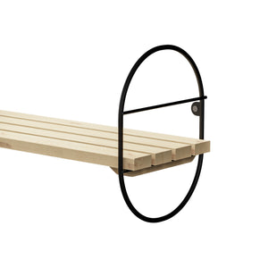 [en.casa] Wandrek Oulu met plank zwart en naturel - 2 varianten