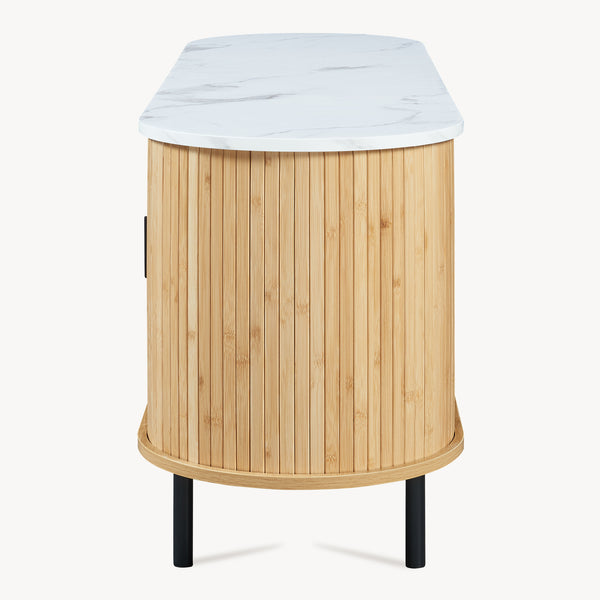 Meuble TV Tvedestrand bamboo 140 x 40 x 55 cm [en.casa]
