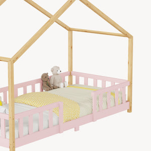 Kinderbed Treviolo met uitvalbeveiliging en matras [en.casa]