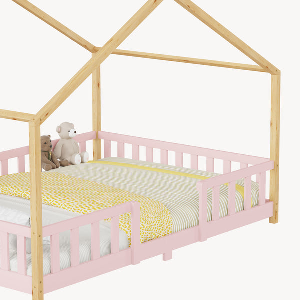 Kinderbed Treviolo met uitvalbeveiliging en matras [en.casa]
