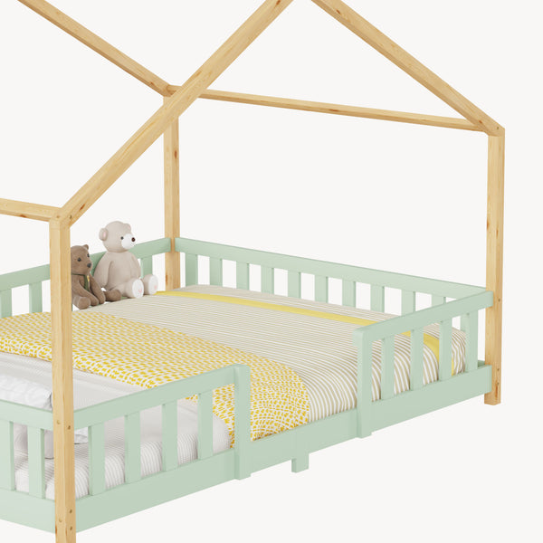 Kinderbed Treviolo met uitvalbeveiliging en matras [en.casa]