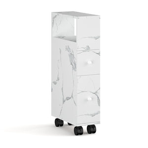 Étagère de salle de bain Broreynna sur roulettes 66 x 15 x 33 cm [en.casa]
