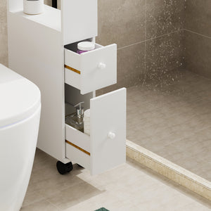Niches kast op wieltjes Broreynna 66x15x33 cm [en.casa]