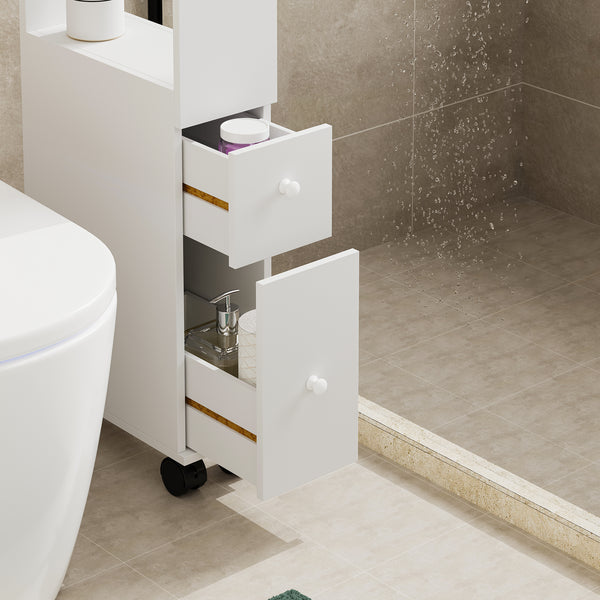 Niches kast op wieltjes Broreynna 66x15x33 cm [en.casa]