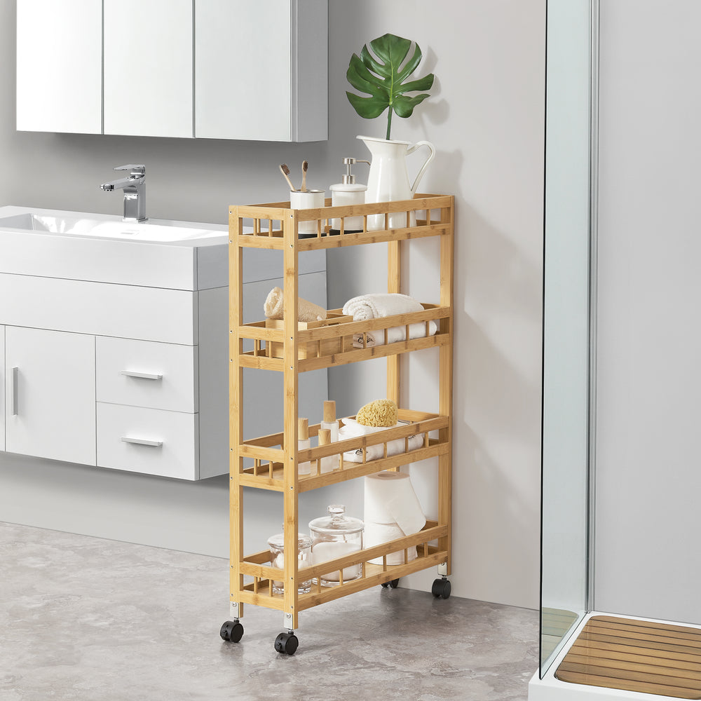Rollwagen Pyhäjoki 96 x 60 x 18 cm Naturel [en.casa] - premiumXL