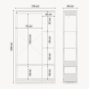 Open kledingkast Verdfjorg [en.casa]