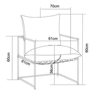 Fauteuil Utsjoki 90 x 61 x 70 cm [en.casa]