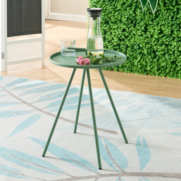 Table d'appoint de jardin Fosen acier 55 x 42 cm [en.casa]