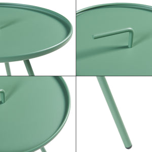 Table d'appoint de jardin Fosen acier 55 x 42 cm [en.casa]