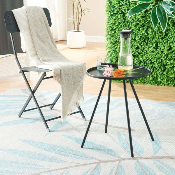 Table d'appoint de jardin Fosen acier 55 x 42 cm [en.casa]