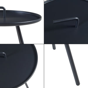 Table d'appoint de jardin Fosen acier 55 x 42 cm [en.casa]