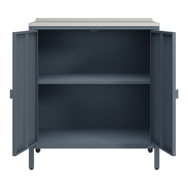 Armoire de jardin Bolognano acier laqué 92 x 80 x 50 cm casa.pro