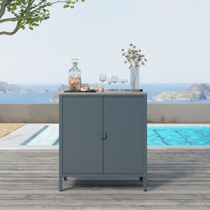 Armoire de jardin Bolognano acier laqué 92 x 80 x 50 cm casa.pro