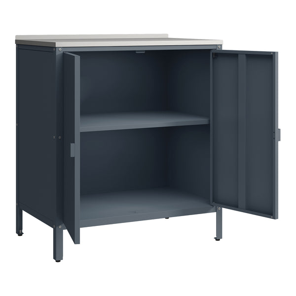 Armoire de jardin Bolognano acier laqué 92 x 80 x 50 cm casa.pro