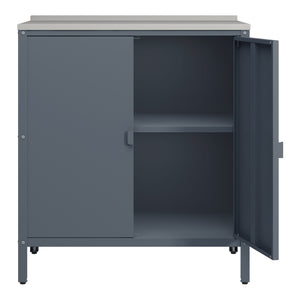 Armoire de jardin Bolognano acier laqué 92 x 80 x 50 cm casa.pro