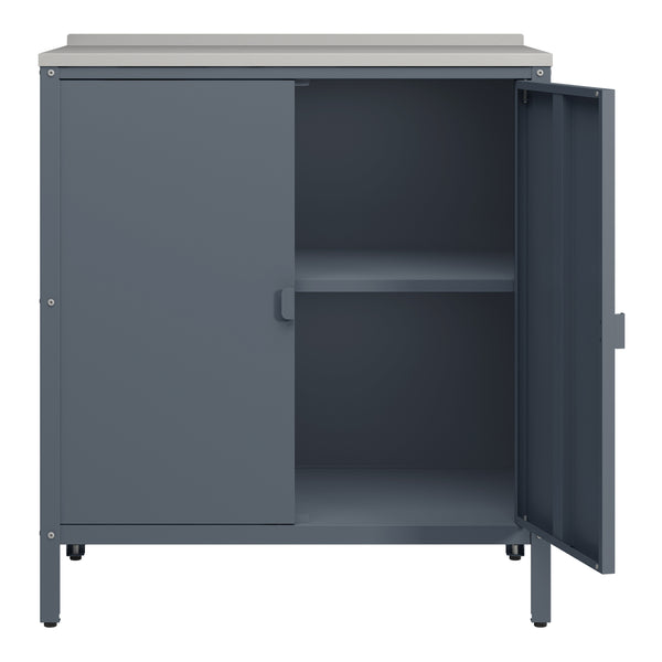 Armoire de jardin Bolognano acier laqué 92 x 80 x 50 cm casa.pro
