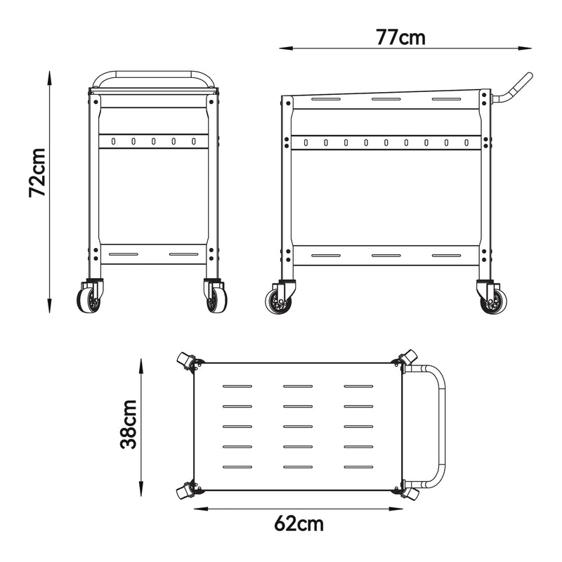 Maatschets Serveerwagen Bard metalen outdoor trolley casa.pro