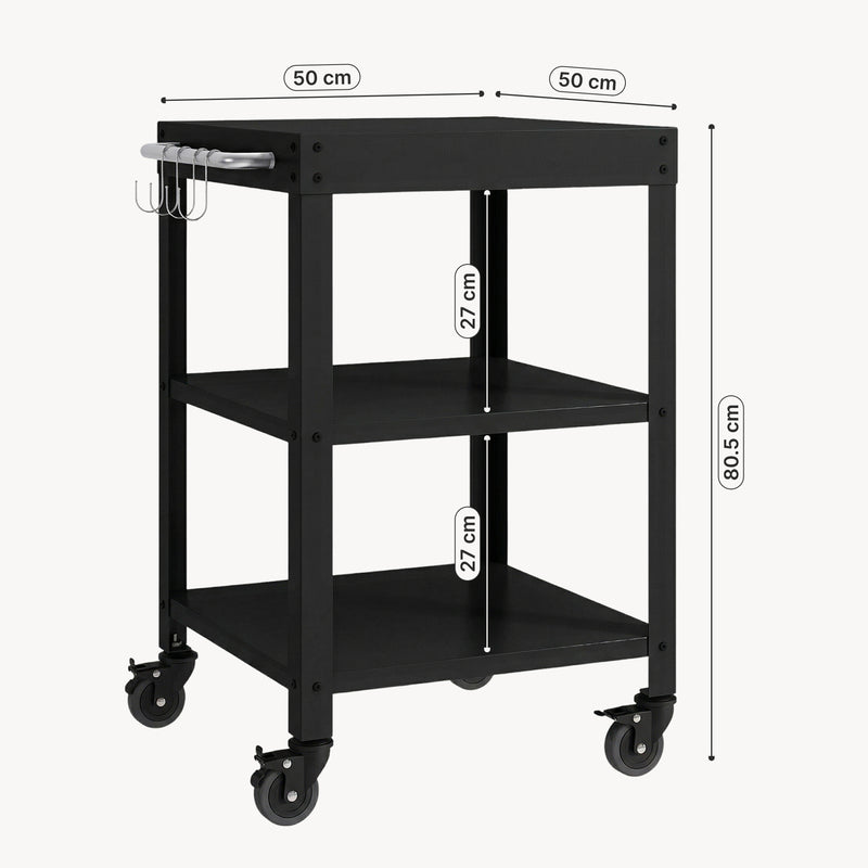 Maatschets Trolley Bolognano serveerwagen met wielen casa.pro