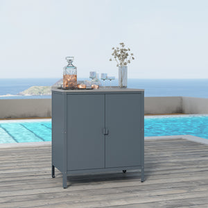 Armoire de jardin Bolognano acier laqué 92 x 80 x 50 cm casa.pro