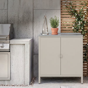 Armoire de jardin Bolognano acier laqué 92 x 80 x 50 cm casa.pro