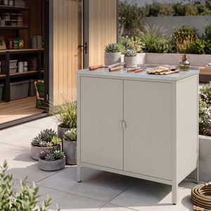 Armoire de jardin Bolognano acier laqué 92 x 80 x 50 cm casa.pro