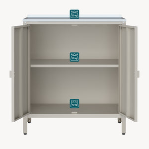 Armoire de jardin Bolognano acier laqué 92 x 80 x 50 cm casa.pro