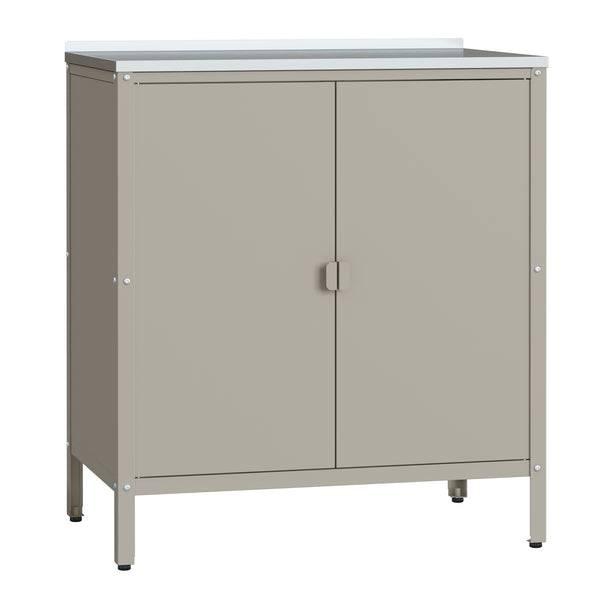 Armoire de jardin Bolognano acier laqué 92 x 80 x 50 cm casa.pro