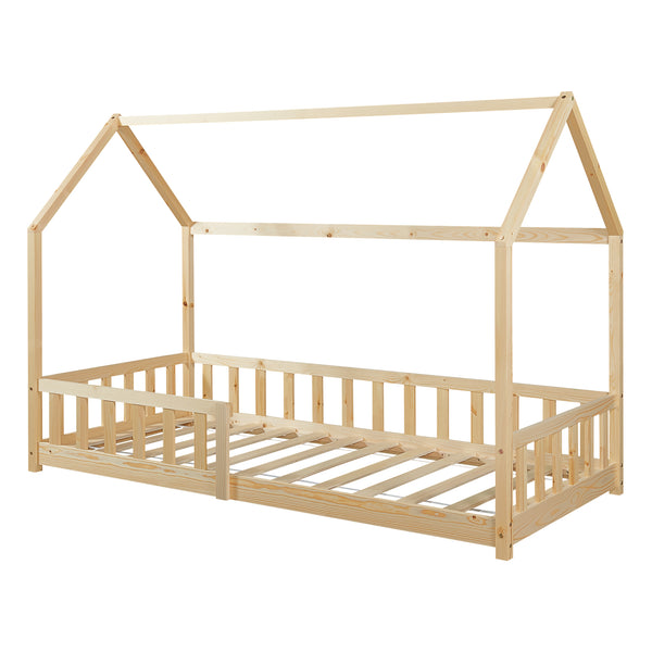 Kinderbed Hesel huisbed met uitvalbeveiliging [en.casa]