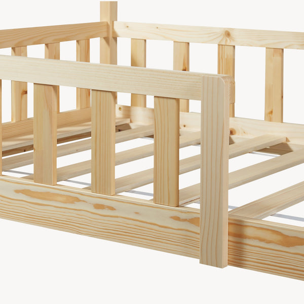 Kinderbed Hesel huisbed met uitvalbeveiliging [en.casa]