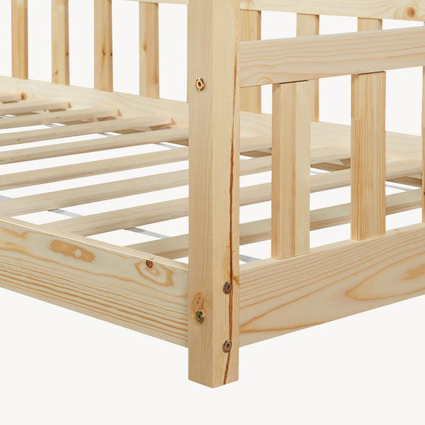 Kinderbed Hesel huisbed met uitvalbeveiliging [en.casa]