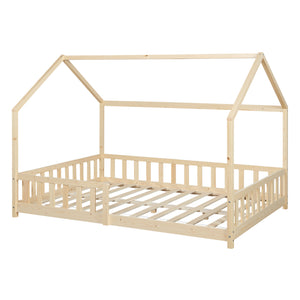 Kinderbed Hesel huisbed met uitvalbeveiliging [en.casa]