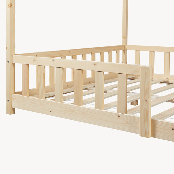 Kinderbed Hesel huisbed met uitvalbeveiliging [en.casa]