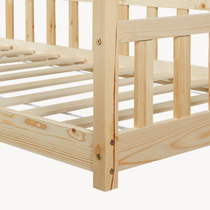 Kinderbed Hesel huisbed met uitvalbeveiliging [en.casa]