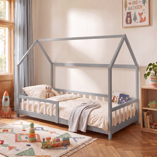 Kinderbed Hesel huisbed met uitvalbeveiliging [en.casa]