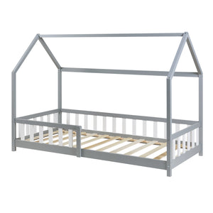 Kinderbed Hesel huisbed met uitvalbeveiliging [en.casa]